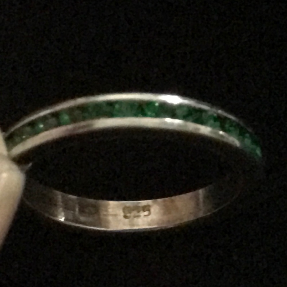 Eternity Band 925 Sterling Silver CZ Thin 3mm Ring - Picture 4 of 4